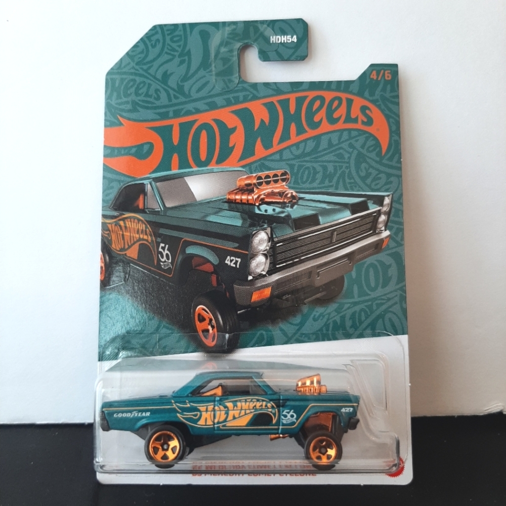 Hot Wheels '65 Mercury Comet Cyclone 56th Anniversary Teal and Chrome Collection